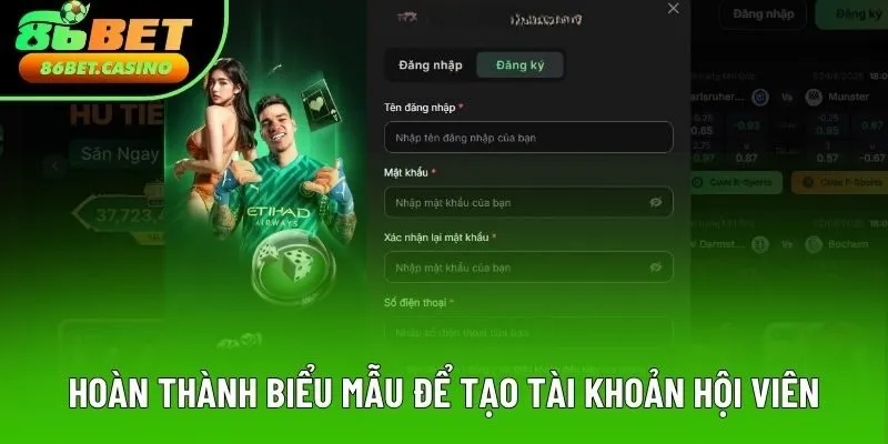 Hoàn thành biểu mẫu để tạo tài khoản hội viên Hoàn thành biểu mẫu để tạo tài khoản hội viên